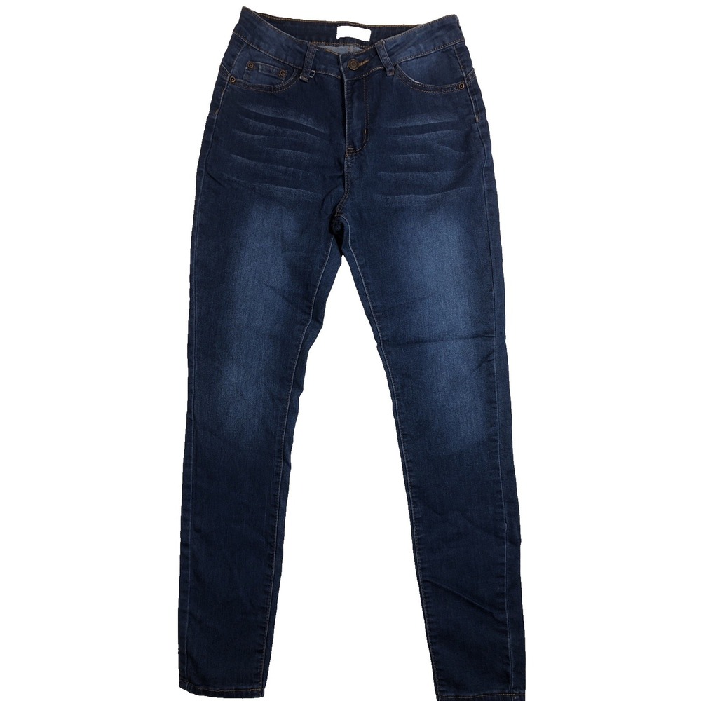 Red Bottom Jeans Juniors Size 7/28 Denim Blue Skinny Mid Rise Stretch Women's